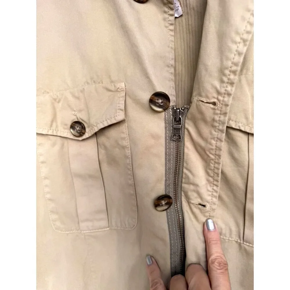VTG Banana Republic Heritage Safari Cotton Khaki Chore Bush Jacket Size XL 2006
